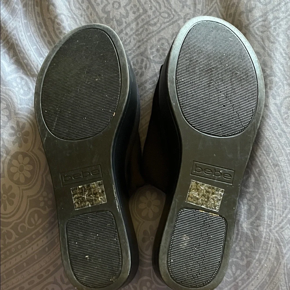 bebe Black Platform Sandals - Picture 5 of 6